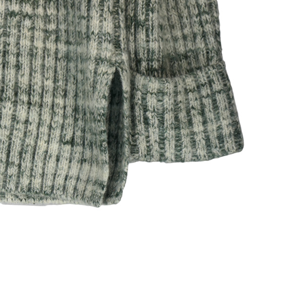 Old Navy Tunic Sweater Women Medium Marled Green Mock Neck Wool Blend Oversized - Picture 5 of 6